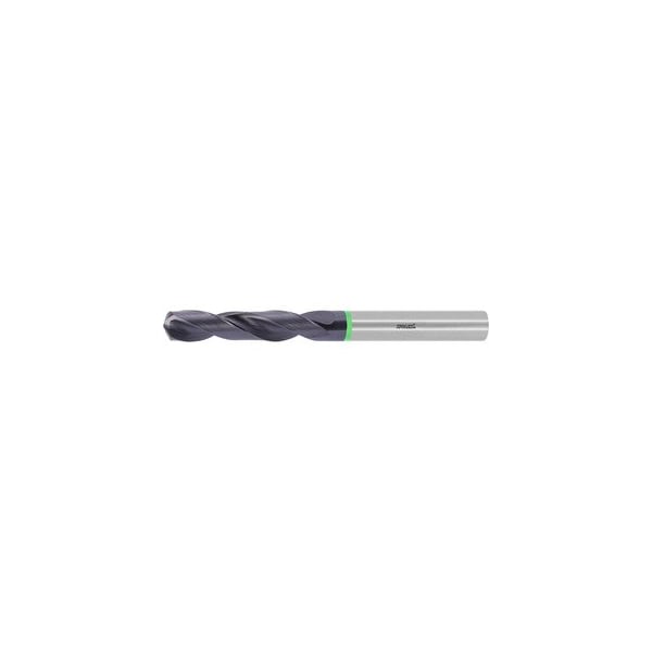 Pro Steel Solid Carbide Drill, 8.5 mm Dia, 140 Deg Point Angle, TiAlN Coated, Plain Shank